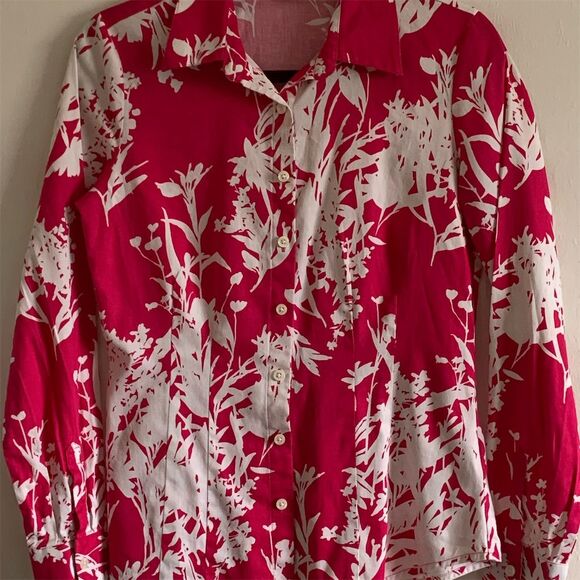 Van Heusen Women's‎ Petite Floral Button-Up Shirt Pink Size S/P - Picture 1 of 11
